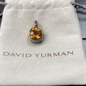 David Yurman Gold Necklace with Amber Gemstone